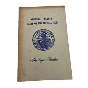 1966 Heritage Trustees Sons of the Revolution Booklet Tennessee Provenance
